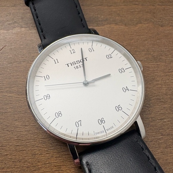 Tissot Other - Tissot Everytime Men's Black Leather Watch